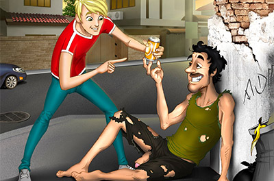  O mendigo anaconda da minha rua